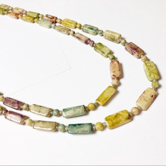 Forever 21 Bohemian 18” Stone Necklace Pastel Multicolor Everyday - Picture 1 of 4